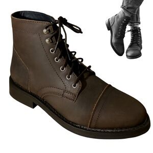 Thursday/Everyday Brown Leather Lace-Up Boots (NWOT)